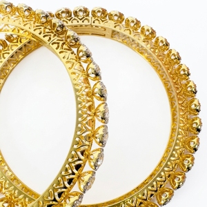 กำไลเพชรทรงกลม 23.80 กะรัต ทองคำ 14K สีเหลือง |   เครื่องประดับเพชรคุณภาพสูงระดับหรู - Product Image 6
