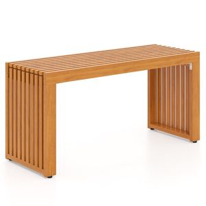 Sofá de Patio de Madera de Acacia de 36 Pulgadas con Diseño de Listones - Product Image 4