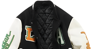 Veste universitaire haut de gamme avec logo personnalisé, corps en laine, manches en cuir de vache, coupe classique, col côtelé, respirante, en peau de mouton, durable pour l'hiver - Product Image 4