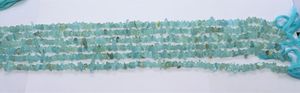 Cuentas de aguamarina natural sin cortar de 5 a 6 mm, cuentas lisas de aguamarina de 16 pulgadas, pepitas de aguamarina crudas para la fabricación de joyería. - Product Image 2