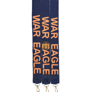 Correa de Repuesto para Bolso Bordada con Cuentas en Azul Marino y Naranja Auburn War Eagle, Correa Desmontable para Bolso de Mano, Fabricación OEM - Product Image 4