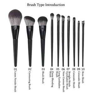 Servicio OEM, Juego de 10 Brochas de <span class=keywords><strong>Maquillaje</strong></span> para un Mezclado Uniforme, Cobertura Controlada, Detalle Facial y de Ojos, Brochas de <span class=keywords><strong>Maquillaje</strong></span> Profesionales de Primera Calidad - Product Image 5