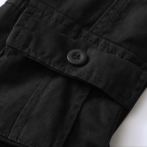 Pantalones Cargo Tácticos para Hombre, Cintura Alta, Múltiples Bolsillos, Transpirables, Estilo Ropa de Trabajo, Material de Lona, Corte Recto, para Otoño - Product Image 3