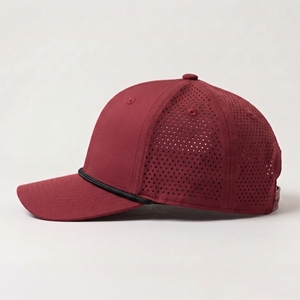 Gorra de Béisbol Roja Transpirable, Ajustable, con Panel Lateral Perforado, para Equipos Deportivos - Product Image 2