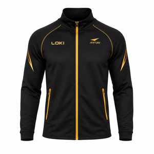 Custom Men's Full Zip Sports Tracksuit <b>Set</b> Quick Dry Training Jogging Gym Wear Athletic Jacket & Pants - Product Image 3