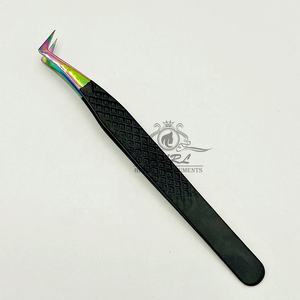 Pinces à cils noires mates et multicolores, pinces à cils volume russe, pinces à cils à pointes en fibre et fournitures - Product Image 2