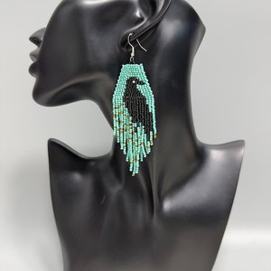 Pendientes de Alta Calidad Hechos a Mano con Cuentas de Semillas Indias, Bordados, Personalizables en Color/Forma/Diseño, Modernos para Fiestas - Product Image 6