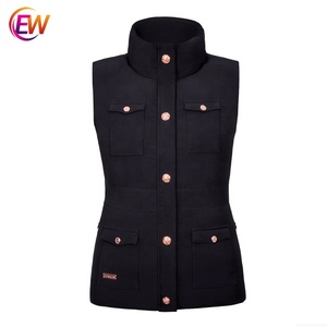 EW vendita calda Gilet equitazione Mindy equitazione <span class=keywords><strong>cavallo</strong></span> <span class=keywords><strong>argento</strong></span> bottone Gilet nero - Product Image 6