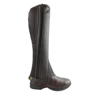 OEM Custom Leather <b>Half</b> <b>Chaps</b> Top Grain Cowhide Equestrian Riding Gaiters Soft Horse Riding Equipment LHC-0040 - Product Image 3