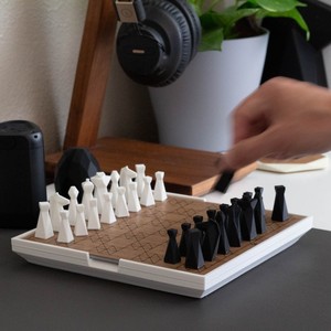 ชุดหมากรุกไม้โรสวูดวอลนัทสไตล์มินิมอลขายส่ง - เกมกระดานไม้ทำมือ - Product Image 6