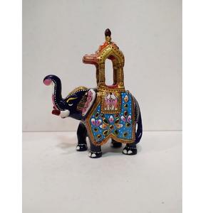 Escultura de Elefante de Metal Hecha a Mano de Estilo Antiguo que Refleja la Artesanía Tradicional para una Decoración Elegante del Hogar - Product Image 6