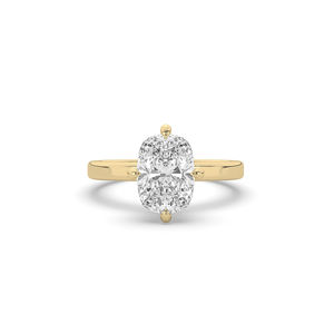 Anillo de Diamante Cultivado en Laboratorio con Corte Cojín de 2.00Ct, Oro Sólido de 14K/10K, Anillo de Compromiso Ligero y Único, Joyería Sostenible al por Mayor - Product Image 1
