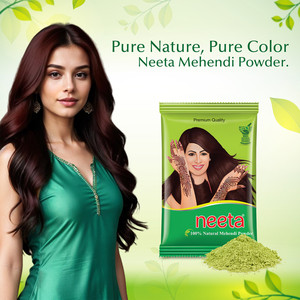 Neeta 100% Natural Ammonia-Free <b>Henna</b> <b>Powder</b> 150gm Rajasthan Mehandi Hair Dye Lotion for Hair Color - Product Image 5
