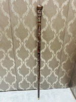 Bastón de Paseo de Madera de Palisandro Vintage, Diseño Pulido Multifuncional con Curvas Naturales - Artículo de Regalo de Uttarakand