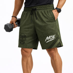 Pantalones Cortos Deportivos de Malla para Hombre, de Secado Rápido, con Cordón Ajustable, Estampado de Calavera, Personalizados, Marca Privada MOE, Fábrica OEM - Product Image 3