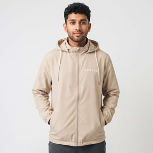 Veste coupe-vent légère pour homme avec capuche, logo personnalisé imprimé, 100% nylon, veste de pluie pour homme, randonnée, camping, coupe-vent à capuche - Product Image 1