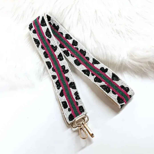 Handmade Seed Beads Beaded Embroidery <b>Bag</b> Strap Custom Design Fashion Seed Beads Embroidery <b>Bag</b> Strap With Patterns - Product Image 3