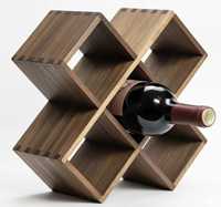 Support de bouteilles de vin en bois de pin massif poli sur mesure, étagères de présentation modernes, empilables, pour rangement