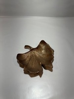 Plateau décoratif moderne en aluminium doré moulé, en forme de plume ou de feuille dentelée longue, plat de présentation, vaisselle d'hôtel, vente en gros