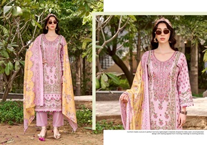 Salwar Kameez de Algodón Puro para Mujer, Estampados Digitales Exclusivos, Bordado Pesado, Estilo Moderno, Corte Regular, para Bodas y Ocasiones Especiales - Product Image 5