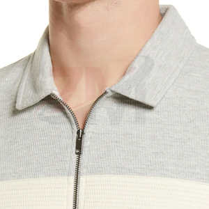 เสื้อโปโลผู้ชายขายดีสำหรับฤดูใบไม้ผลิและฤดูร้อน แห้งเร็ว แขนสั้น ซิปหน้า ไซส์ใหญ่ ใส่สบาย สีพื้น - Product Image 3