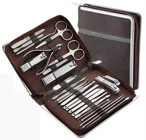 Pink Stainless Steel Nail <b>Kit</b> with 5 in 1 Clipper Portable <b>Manicure</b> Set Case for Adults Classic Style - Product Image 5
