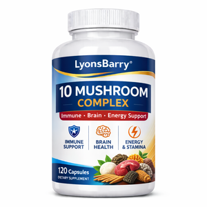 Cápsulas de Complejo de 10 Hongos, Suplemento para el Apoyo Inmunológico, Cerebral y Energético, Fabricante Certificado OEM GMP - Product Image 2