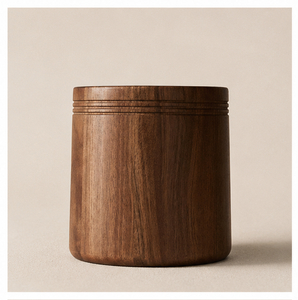 Elegant Rustic Wooden <b>Kitchen</b> Utensil Jar With Embossed Detail Durable Acacia Wood Flatware <b>Caddy</b> For Dining Table & Countertop - Product Image 5