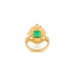 14K Solid Gold 2.53ct Cushion Cut Emerald <b>Diamond</b> Wedding <b>Ring</b> Set for Women - Product Image 5