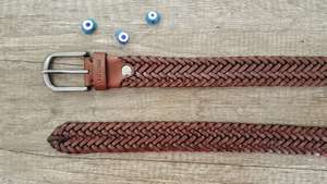 Cinturón de Cuero Trenzado de Primera Calidad, Hecho a Mano, con Curtido Vegetal, Elegante, Unisex, Cinturón de Cuero Tejido a Mano - Product Image 5