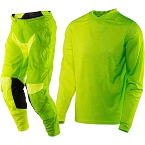 Conjunto de Pantalones y Jersey de Motocross Personalizados, Verde Neón, Manga Larga, Equipo MX para Hombre, Secado Rápido, 100% Poliéster, para Todas las Temporadas - Product Image 1