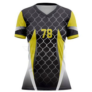 เสื้อซอฟต์บอลคอวีแบบระบายอากาศได้ดี ออกแบบเองได้ ขายส่ง เสื้อซอฟต์บอลคอวีสำหรับผู้หญิง แห้งเร็ว - Product Image 5