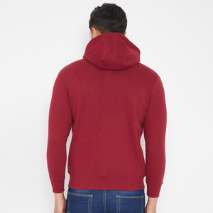 Sweat à capuche zippé pour homme, 100% coton molletonné épais, respirant, grande taille, motif uni, tricoté, doublé, hiver, personnalisé - Product Image 4