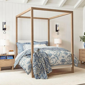 Muebles de Dormitorio Modernos de Madera Maciza de Alta Calidad, Cama con Dosel de Madera Tamaño King/Queen - Product Image 1