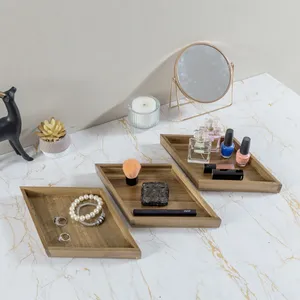 Plateau de service décoratif fait main pour une décoration de salon haut de gamme, design minimaliste et durable pour les collations et les desserts, plaqué et sûr. - Product Image 4