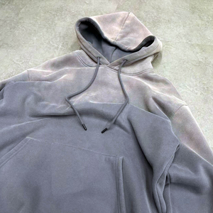 Hoodie Custom Hoodie Boxy Fleece pink Snow Wash Vintage Without Drawstring Custom Hoodies <b>Men</b> High Quality - Product Image 3