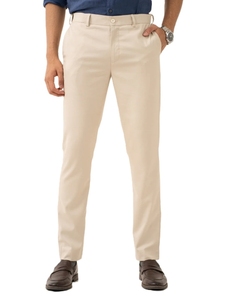 Pantalon Oxford en coton pour homme, coupe droite, infroissable, décontracté chic, devant plat, fermeture boutonnée, respirant, poches latérales - Product Image 2