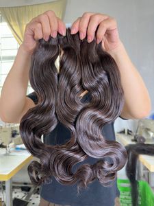 Extensiones de cabello crudo vietnamita de un solo donante alineado con cutícula 100%, sin enredos, trama de cabello ondulado corporal no químico, tipo de cabello humano - Product Image 5