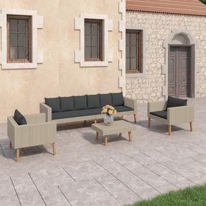 Conjunto de Muebles de Patio para Exteriores en Beige Antracita - Product Image 1