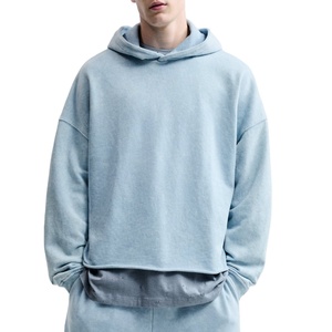 Sudadera con capucha Vintage de gran tamaño con lavado ácido de alta calidad 2025 algodón French Terry personalizado liso cremallera diseño XS tamaño Raw Hem Print 100% - Product Image 1