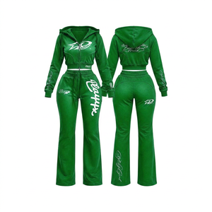 Conjunto de Sudadera con Capucha Contemporáneo para Mujer con Bolsillo Grande, Pantalones a la Moda y Marca Personalizada para Marca de Ropa de Estilo de Vida - Product Image 5