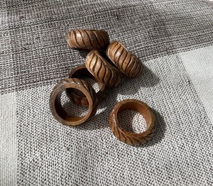<b>Indian</b> Handmade Eco-Friendly Tissue Wooden Napkin <b>Rings</b> Tableware Kitchen Decor for Elegant Dining Home Restaurant Party Use - Product Image 3