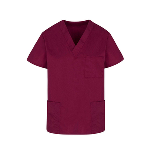 Unisex Medical <b>Scrub</b> Top V Neck Short Sleeve For Quick Dry High Street Healthcare Uniform for Hospital Staff Bulk Supply - Product Image 1