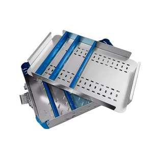 Bandeja de Esterilización de Aleación de Aluminio de Doble Nivel para Almacenamiento de Instrumentos Quirúrgicos Ortopédicos para Hospitales - Product Image 3