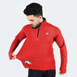 <b>Men</b> Athletic Half Zip Long Sleeve <b>Trainer</b> High Performance <b>Breathable</b> Moisture Wicking Workout Shirt - Product Image 5