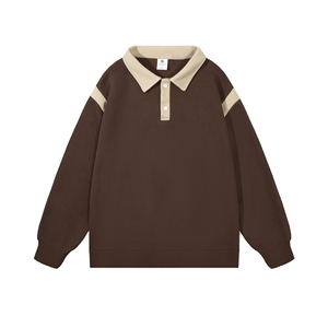 Polo de manga larga para hombre, tejido, de color sólido, diseño informal, de algodón, anti-pilling, corte regular. - Product Image 6