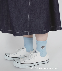 Women's Crew <b>Socks</b> Teal Color <b>Cat</b> Embroidery Pattern Daily Wear Spring Season Regular Style Knitted <b>Socks</b> - Product Image 5