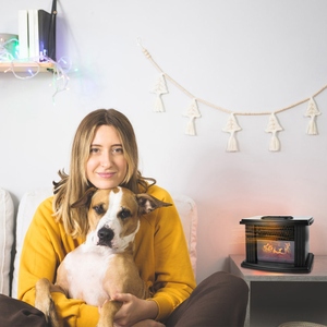 Calentador de chimenea eléctrico de 800W, 1 unidad, estufa de llama Artificial, termostato Digital preciso, Control remoto, protección contra sobrecalentamiento para - Product Image 2