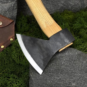 Hacha de Acero Forjada a Mano con Mango de Madera, Hacha de Supervivencia, Herramienta para Campismo al Aire Libre, Calidad DIY - Product Image 2
