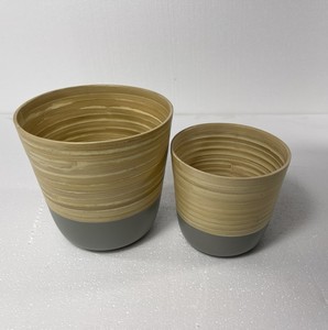 Pot de fleurs en bambou naturel, pot de plantes en bambou, vente en gros, pot de fleurs en bambou naturel, décoration écologique pour la maison - Product Image 2